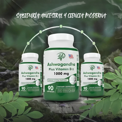 CalmaFuerza™ – Ashwagandha + B12 para Energía y Enfoque