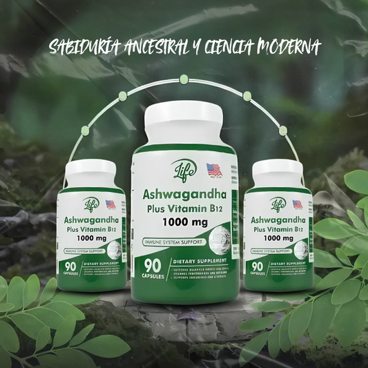 CalmaFuerza™ – Ashwagandha + B12 para Energía y Enfoque